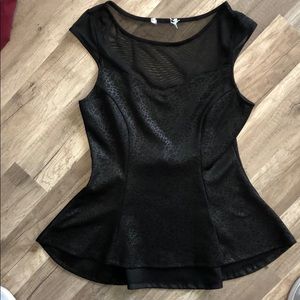 Black peplum top